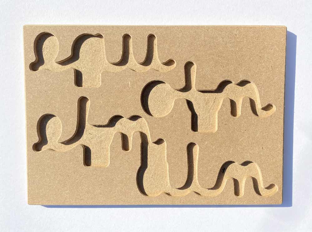 Nos plateaux de rangements pour les phoèmes complexes, ici pour trigrammes mobiles verts - Fabrication Française