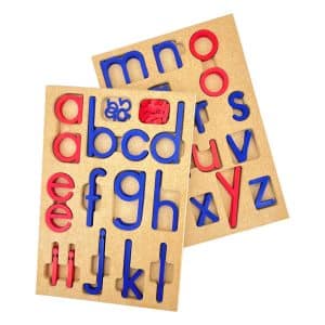 Alphabet script Montessori – lettres plastiques robustes, pédagogie respectée